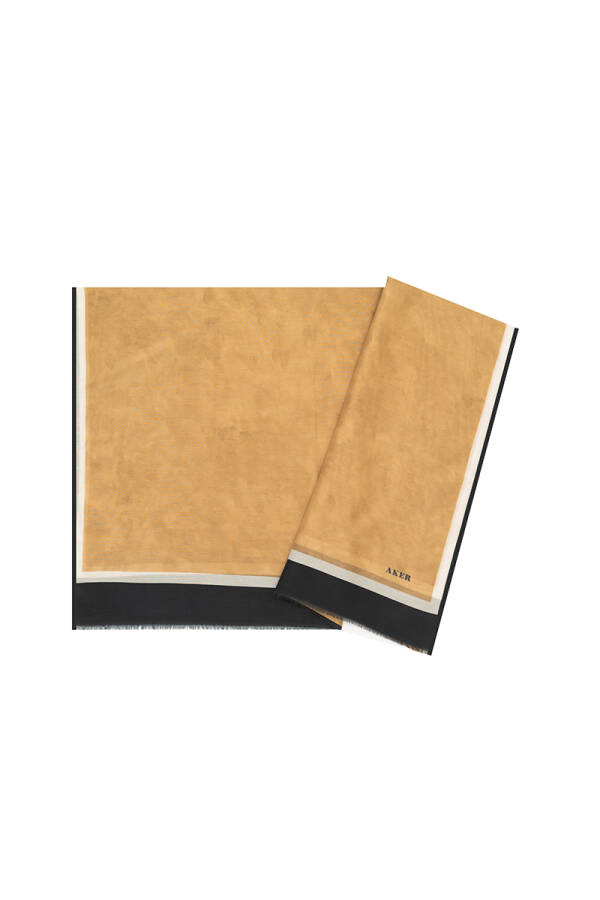 Sarı 70X200 İpek Koton Şal - 1