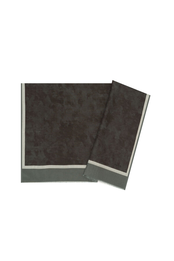 Gri 70X200 İpek Koton Şal - Aker