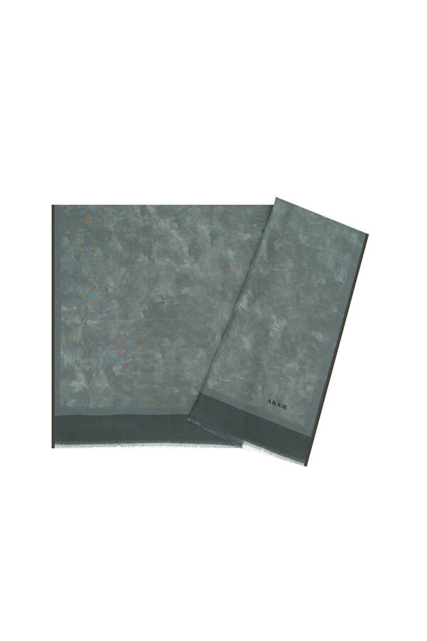 Yeşil 70X200 İpek Koton Şal - Aker