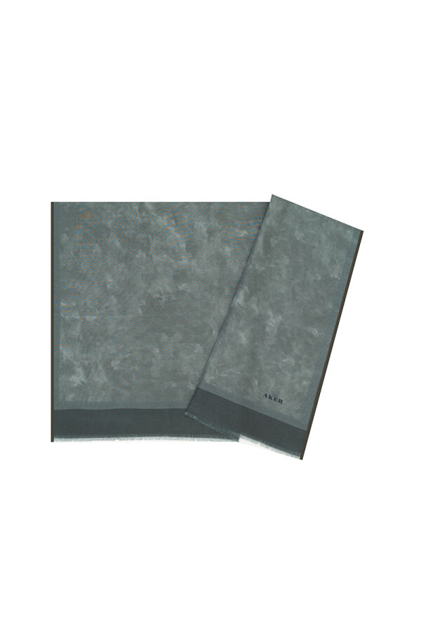 Yeşil 70X200 İpek Koton Şal - Aker