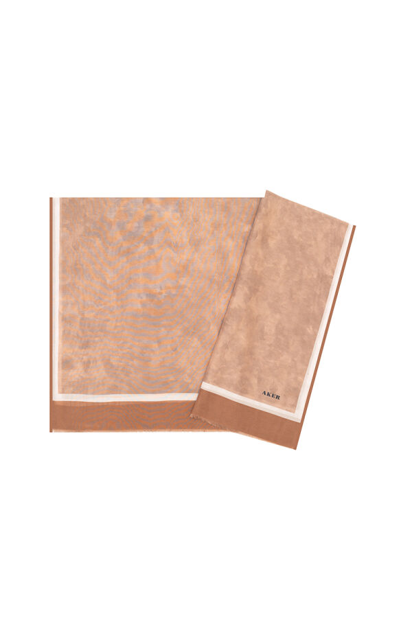 Pudra 70X200 İpek Koton Şal - Aker