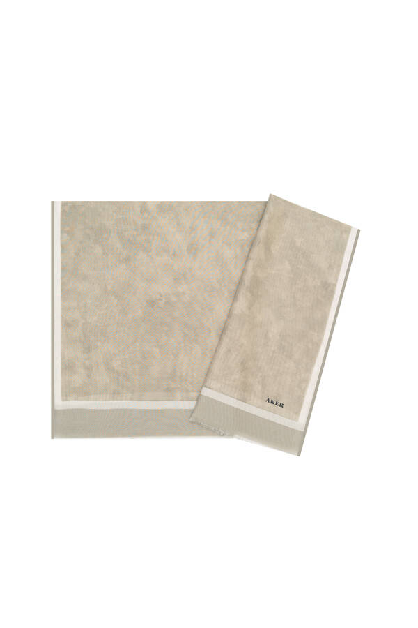 Bej 70X200 İpek Koton Şal - Aker