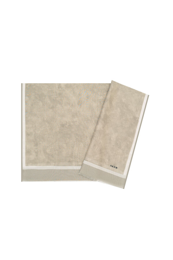 Bej 70X200 İpek Koton Şal - Aker