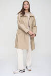 Bej Coton Likralı Spor Pardösü - 2