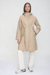 Bej Coton Likralı Spor Pardösü - 3
