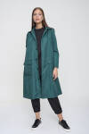 Yeşil Kapüşonlu Trençkot - Aker