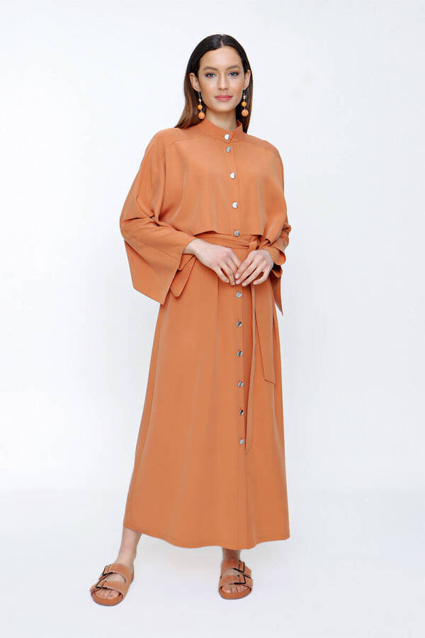 Tarçın Rüzgarlık Detaylı Pardösü - 1