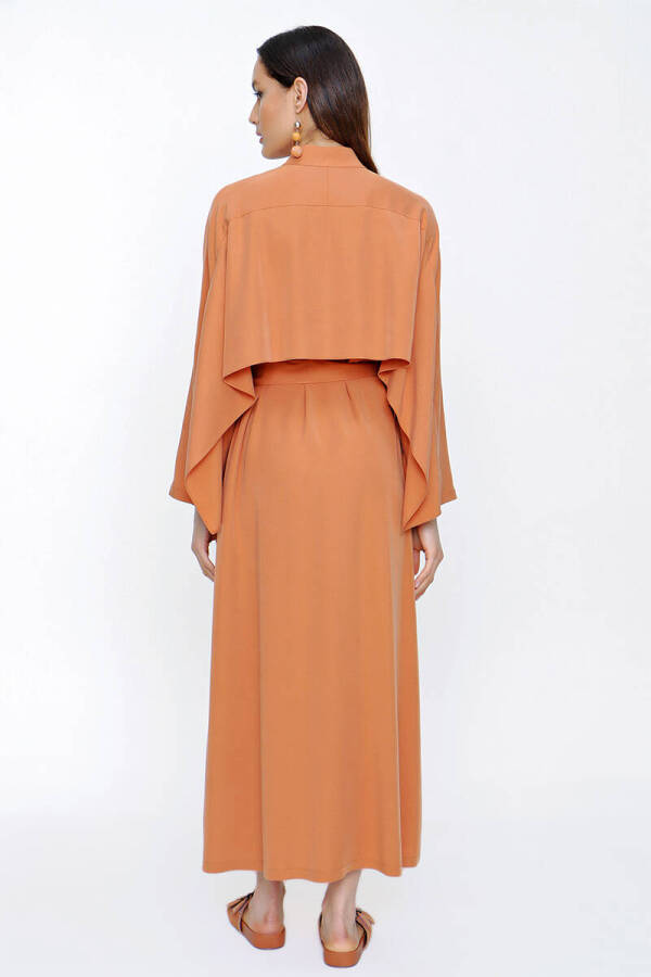 Tarçın Rüzgarlık Detaylı Pardösü - 6