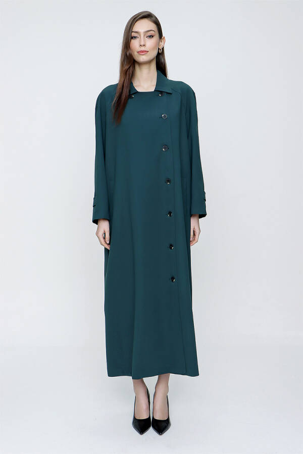 Nefti Reglan Kruvaze Kapama Pardösü - 1