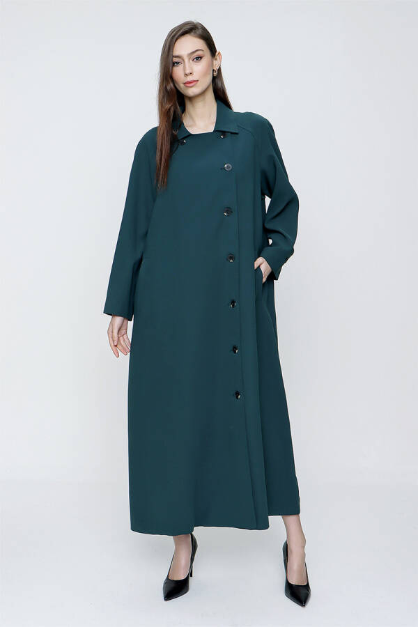 Nefti Reglan Kruvaze Kapama Pardösü - 2