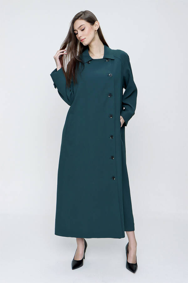 Nefti Reglan Kruvaze Kapama Pardösü - 3