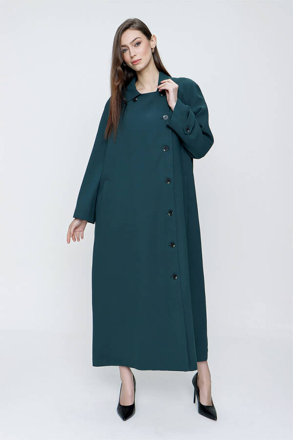 Nefti Reglan Kruvaze Kapama Pardösü - 4