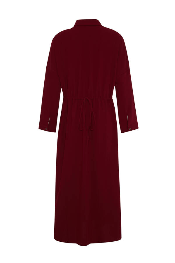 Bordo Stras Taşlı Ferace - 3