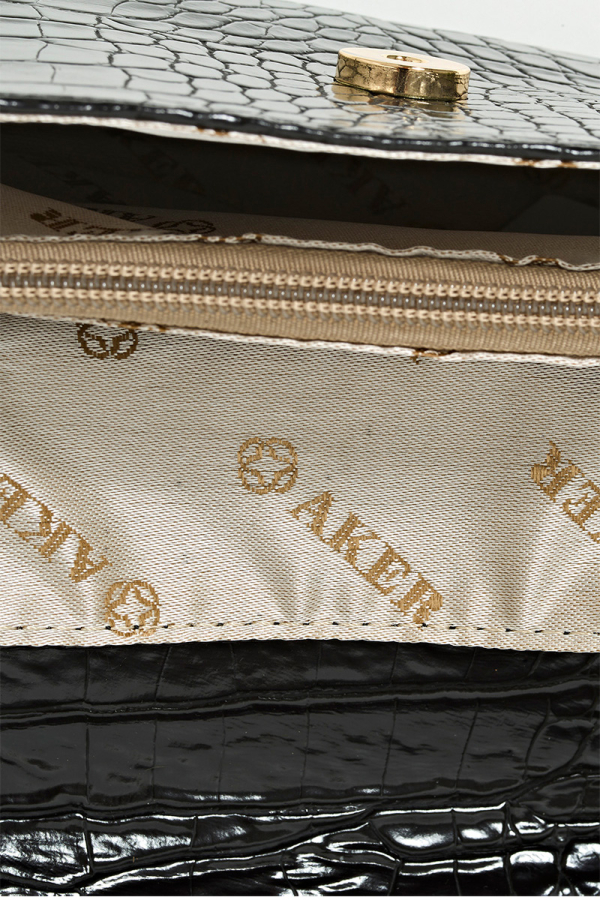 Siyah Aker Kroko Çanta - 5