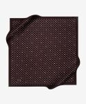 Kahverengi 90X90 İpek Krep Saten Eşarp 