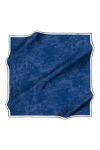 Saks Mavi 90X90 İpek Krep Saten Eşarp 