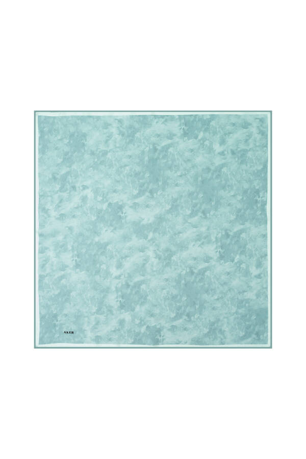 Fırça Desenli 90X90 Aker İpek Krep Saten Eşarp - 1