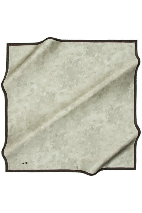 Açık Yeşil 90X90 İpek Krep Saten Eşarp - 1