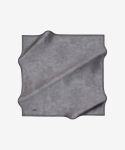 Gri 90X90 İpek Krep Saten Eşarp - 2