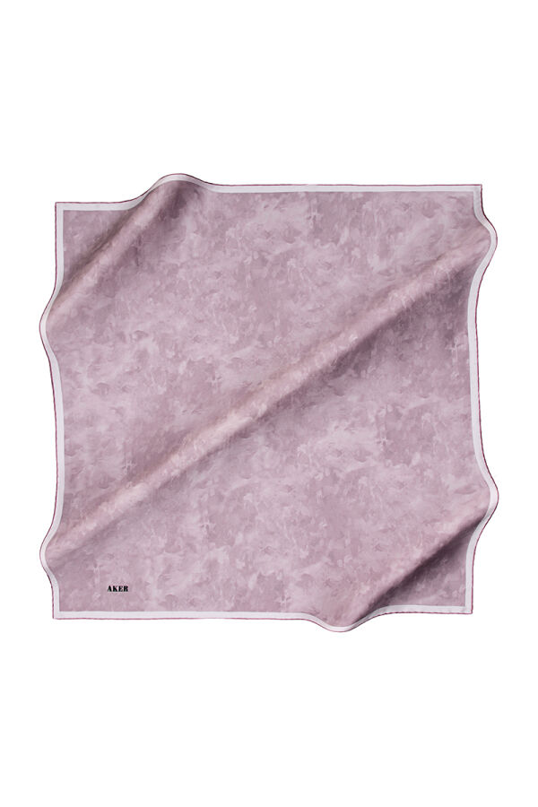 Açık Mor 90X90 İpek Krep Saten Eşarp - 1
