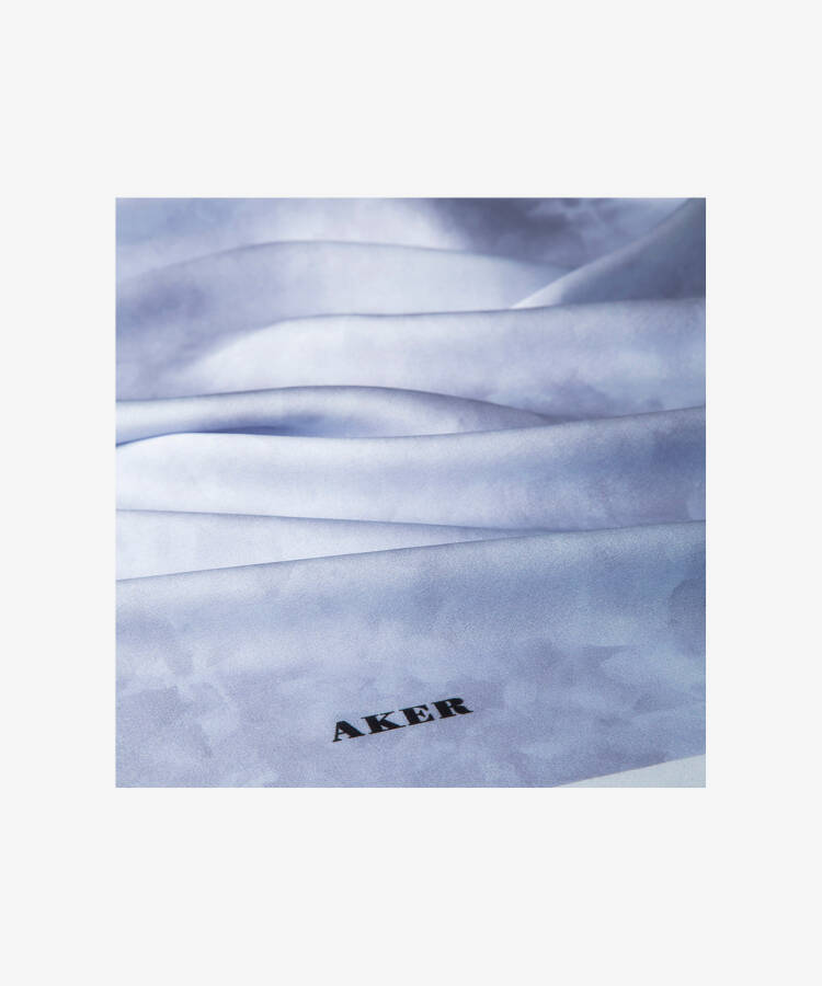 Fırça Desenli 90X90 Aker İpek Krep Saten Eşarp - 2