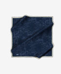 Lacivert 90X90 İpek Twill Eşarp 