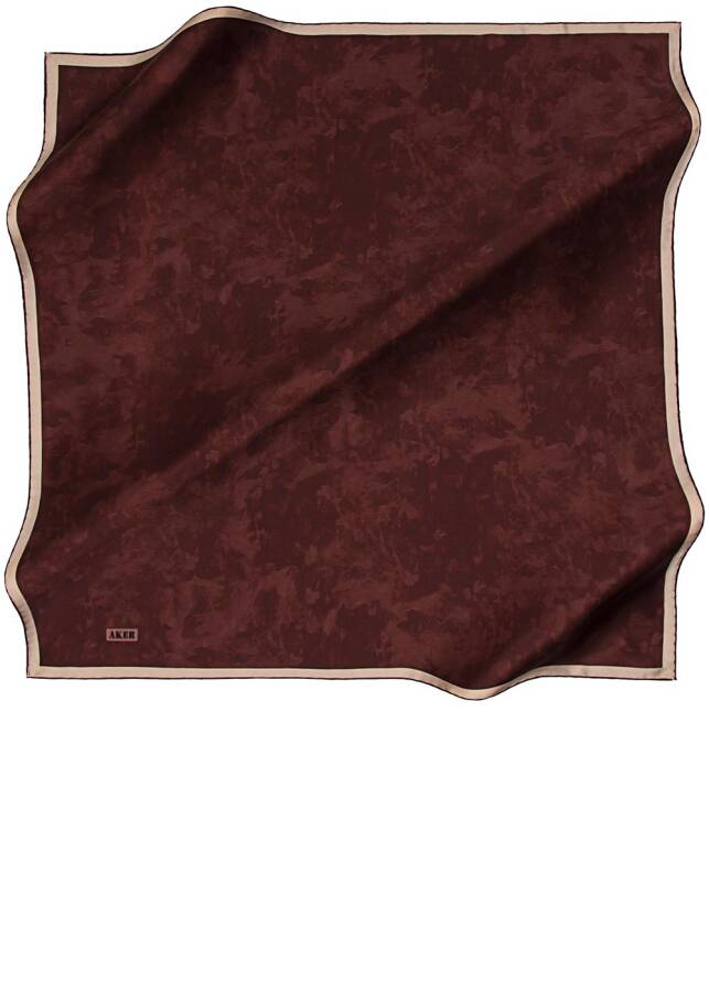 Fırça Desenli 90X90 Aker İpek Tivil Eşarp - 1