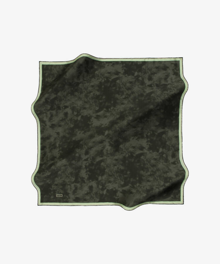 Fırça Desenli 90X90 İpek Twill Eşarp - 1