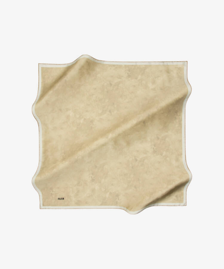 Fırça Desenli 90X90 İpek Twill Eşarp - 1