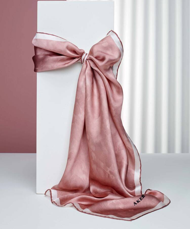 Renkli 90X90 İpek Twill Eşarp - 2