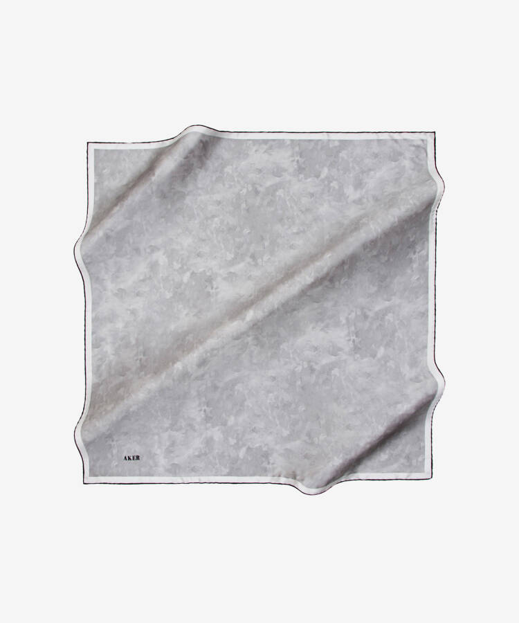 Fırça Desenli 90X90 Aker İpek Tivil Eşarp - 1