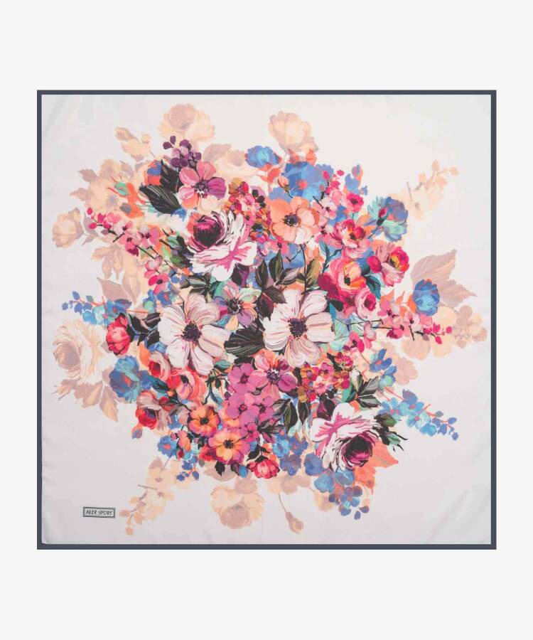 Çiçek Desenli 90X90 7368223 Wooltouch - 1
