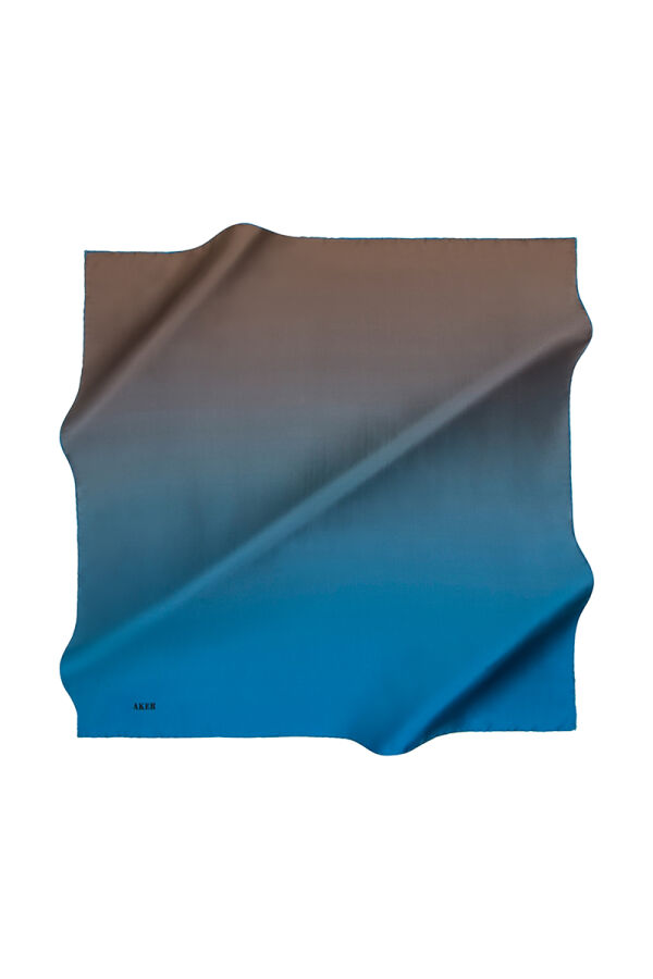 Renkli 90X90 İpek Krep Saten Eşarp - 1