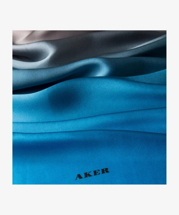 Fırça Desenli 90X90 Aker İpek Krep Saten Eşarp - 3