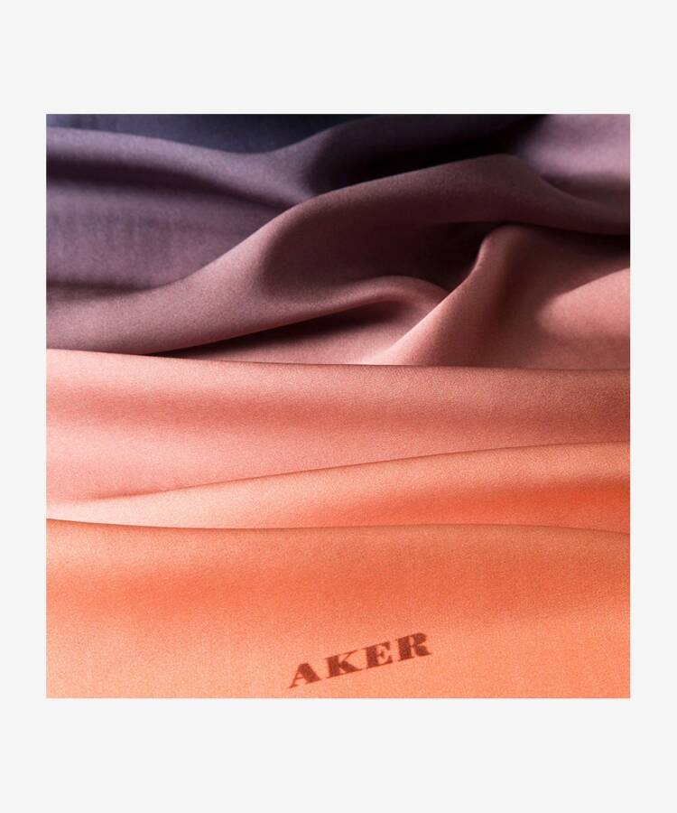 Fırça Desenli 90X90 Aker İpek Krep Saten Eşarp - 3