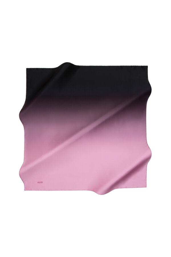 Renkli 90X90 İpek Krep Saten Eşarp - 1