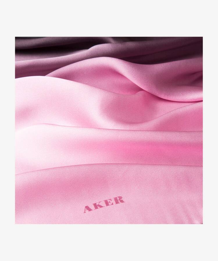 Fırça Desenli 90X90 Aker İpek Krep Saten Eşarp - 3