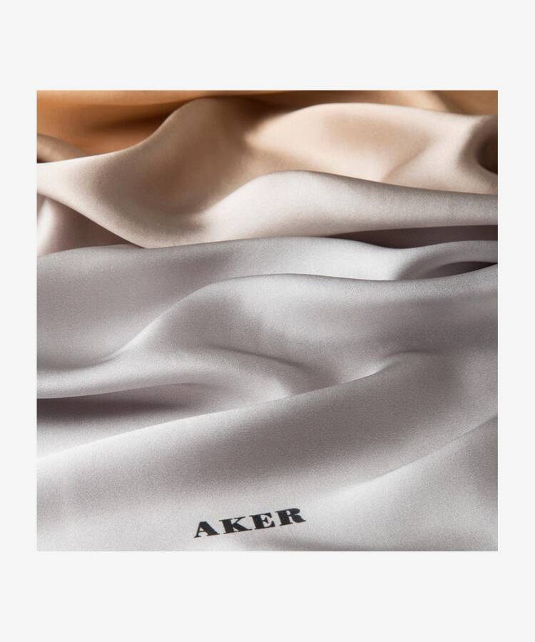 Fırça Desenli 90X90 Aker İpek Krep Saten Eşarp - 3