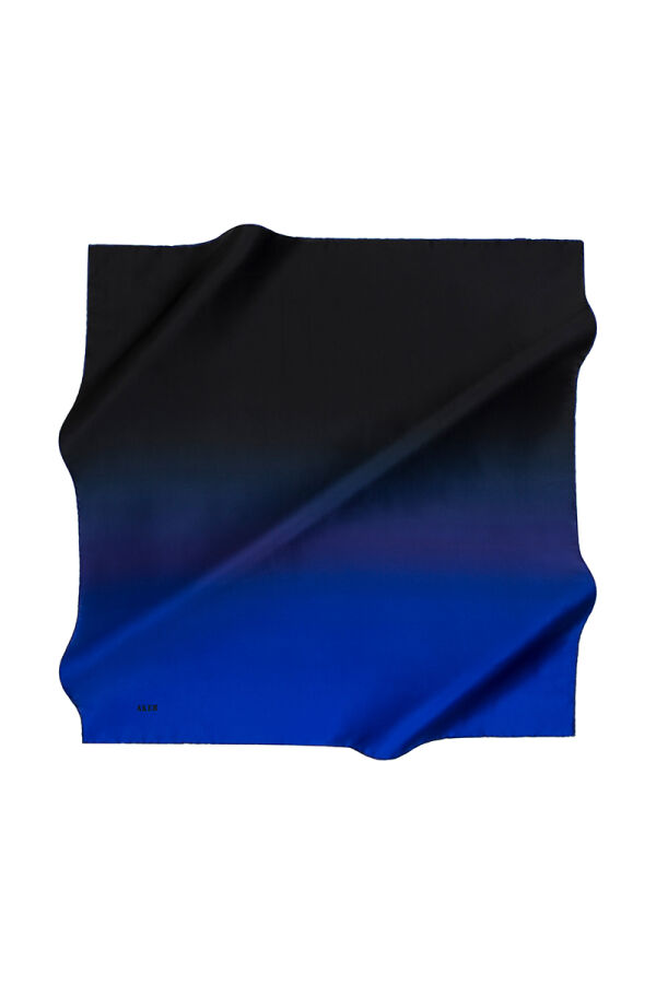 Renkli 90X90 İpek Krep Saten Eşarp - 1