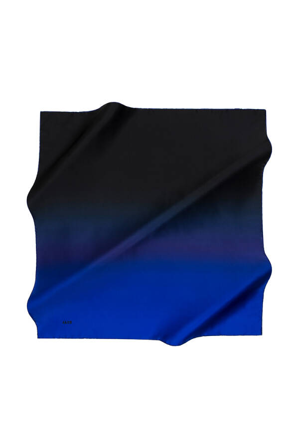 Fırça Desenli 90X90 Aker İpek Krep Saten Eşarp - 1