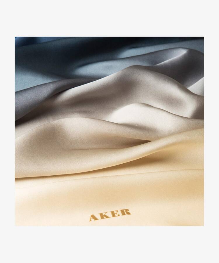 Fırça Desenli 90X90 Aker İpek Krep Saten Eşarp - 3