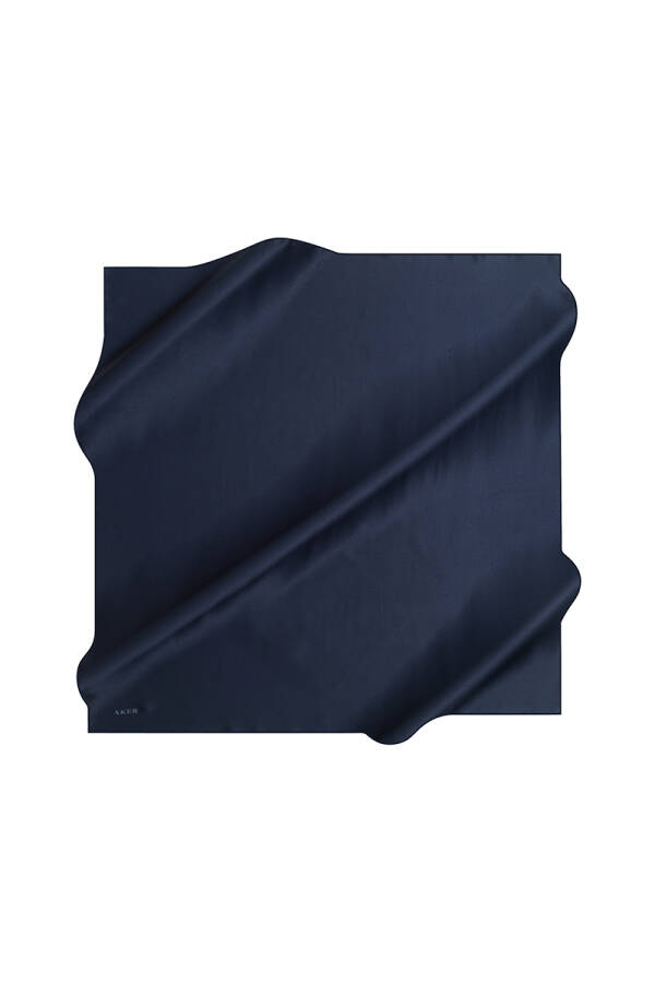 Düz Renk 90X90 Aker Düz Taşlanmış İpek Krep Saten Eşarp - 1