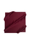 Koyu Bordo 90X90 Düz Taşlanmış İpek Krep Saten Eşarp 
