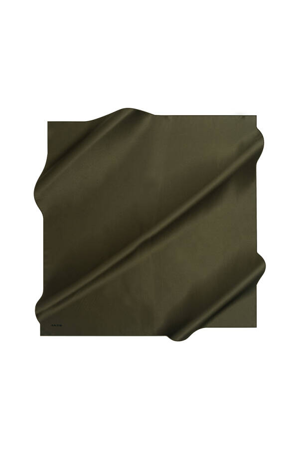 Düz Renk 90X90 Aker Düz Taşlanmış İpek Krep Saten Eşarp - 1