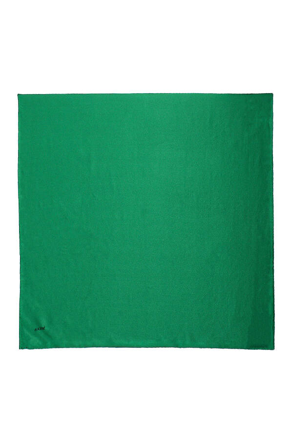 Düz Renk 90X90 Aker Düz Taşlanmış İpek Krep Saten Eşarp - 1