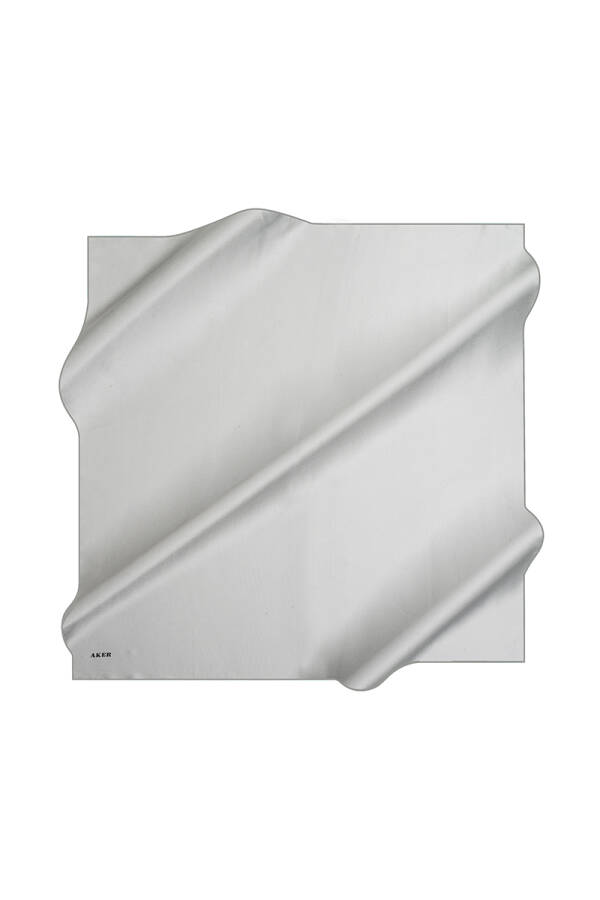 Düz Renk 90X90 Aker Düz Taşlanmış İpek Krep Saten Eşarp - 1