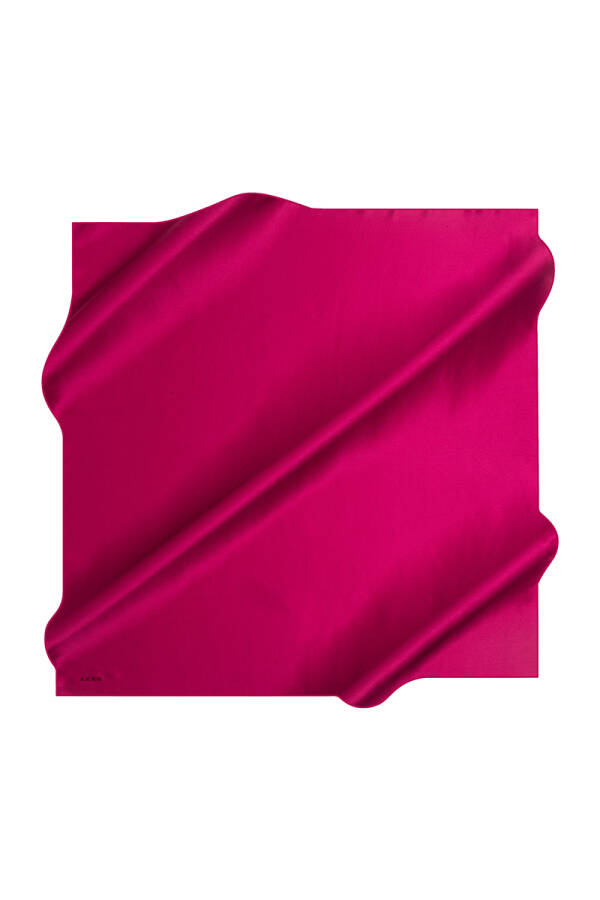 Düz Renk 90X90 Aker Düz Taşlanmış İpek Krep Saten Eşarp - 1
