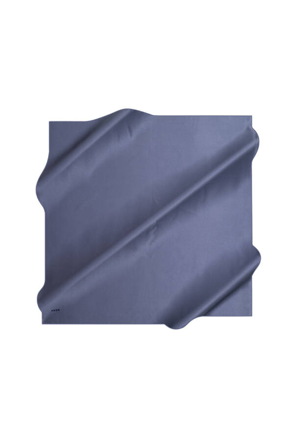 Düz Renk 90X90 Aker Düz Taşlanmış İpek Krep Saten Eşarp - 1