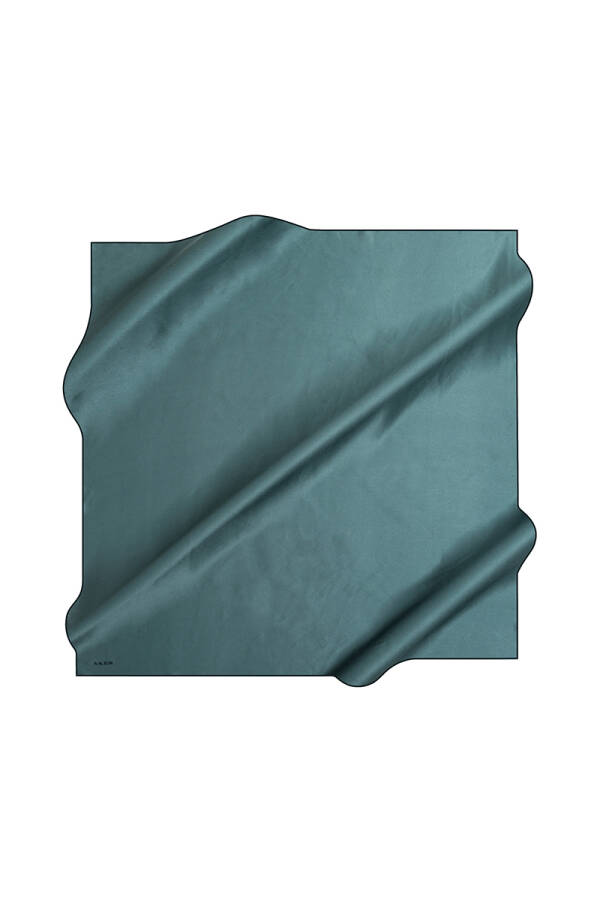 Düz Renk 90X90 Aker Düz Taşlanmış İpek Krep Saten Eşarp - 1