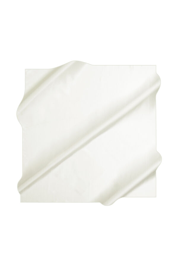 Ekru 90X90 Düz Twill Eşarp - 1
